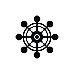 Wheel icon design with white background stock illustration