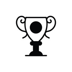 Trophy icon design with white background stock illustration
