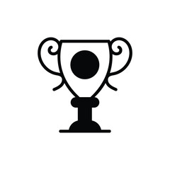 Trophy icon design with white background stock illustration