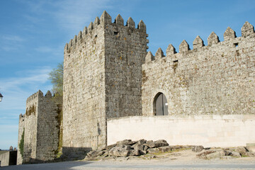 Fototapeta na wymiar Facade of ancient castle in Trancoso, Portugal