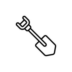 Shovel icon design with white background stock illustration
