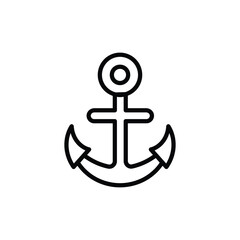 Anchor icon design with white background stock illustration