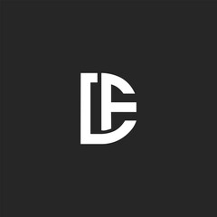 Simple DF logo designs vector illustration