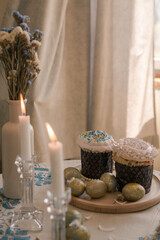 Orthodox easter cakes and eggs