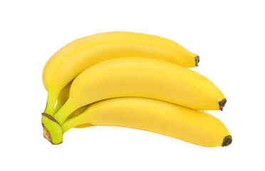 Bunch of yellow bananas isolated on transparent background 