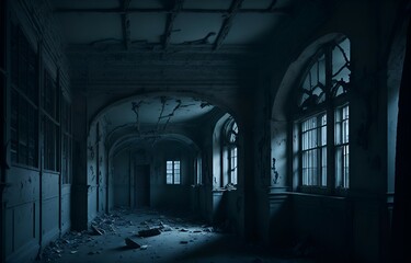 building, old, abandoned, interior, light, corridor, room, dark, house, dirty, ancient, shadow, aged, terror, creepy, psychiatric, hospital, asylum