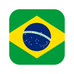 Brazil flag simple illustration for independence day or election