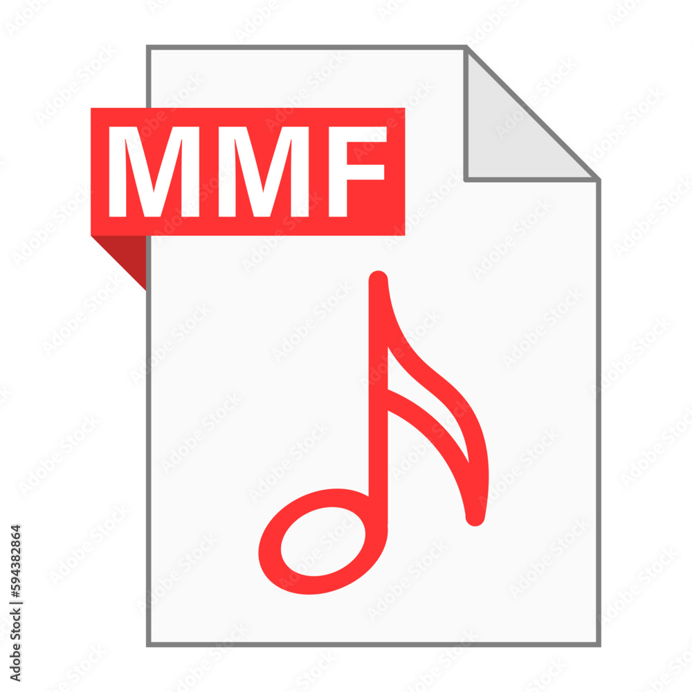 Poster modern flat design of mmf file icon for web