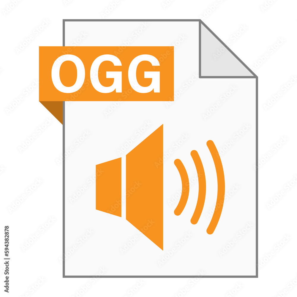 Poster modern flat design of ogg file icon for web