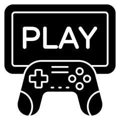 A flat design, icon of play mobile game