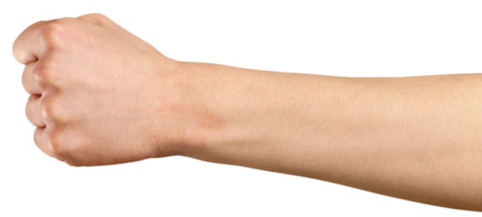 Success team concept, hand with different symbols