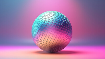 Bowl with disco globes arrangement. Generative Ai - obrazy, fototapety, plakaty