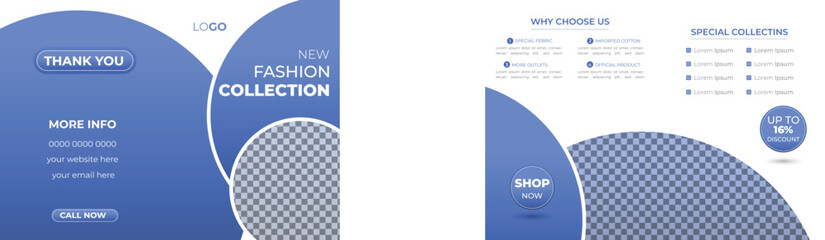 Creative Fashion Discount Sale 4 Page Bifold Brochure, Flyer, Magazine, Cover, Poster Template