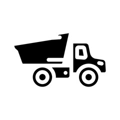Fototapeta premium truck toy child glyph icon vector illustration