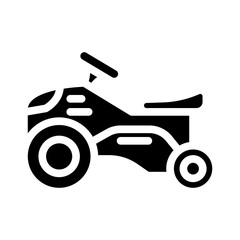 ride on toy child glyph icon vector illustration