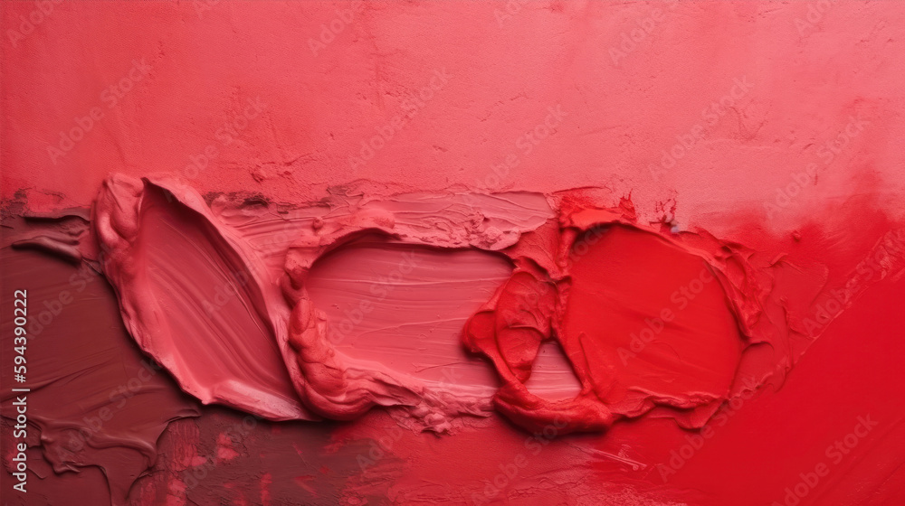Poster abstract red color and cement color paint with pastel background generative ai