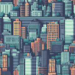 Pixel art buildings