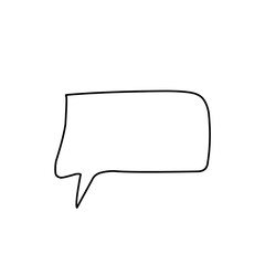 icon bubble chat hand draw vector