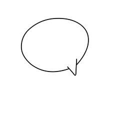 icon bubble chat hand draw vector