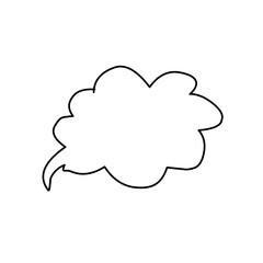 icon bubble chat hand draw vector