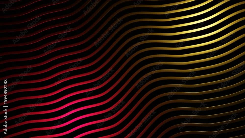 Poster abstract waves red structure flow. design. curving rows of narrow colorful lines.