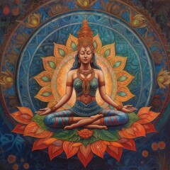 Fototapeta premium Yoga symbol.