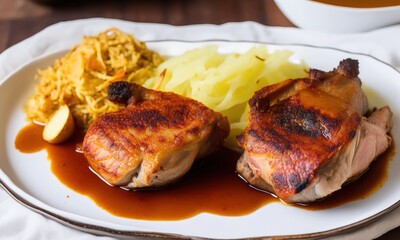 roasted chicken with vegetables
