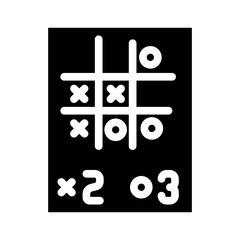 tic tac toe game glyph icon vector illustration