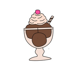 Simple ice cream vector