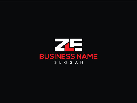 Abstract Letter ZLE, ZL, z l e, zle Logo Monogram Line Art Vector Stock black Background