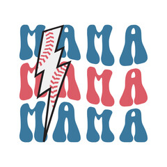  Mama typography baseball