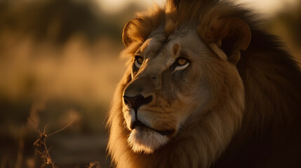 portrait of a lion