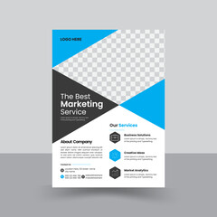 Business Flyer Corporate Flyer Template Geometric shape Flyer Circle Abstract Colorful concept, perfect for creative professional business.
