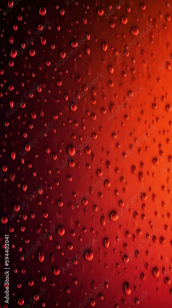 Poster a red and orange background with water drops on it and a red light in the background with a red ligh