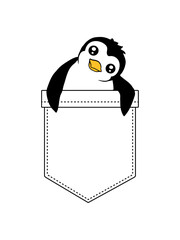 Niedlicher kleiner Pinguin Liebhaber Brusttasche Süßer Vogel Reisen Lustig Unterwegs
