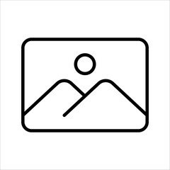 content creator icon. Line Art Style Design Isolated on White Background.