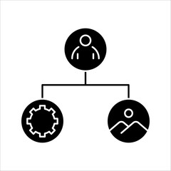 content creator icon. Line Art Style Design Isolated on White Background.