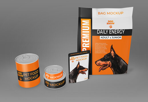 Pet Food Package Mockup