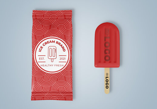 Popscicle Ice Cream Mockup
