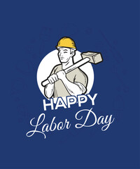 Happy labor day hand lettering background banner template.Vector illustration ,This flyer made for your special event with BBQ