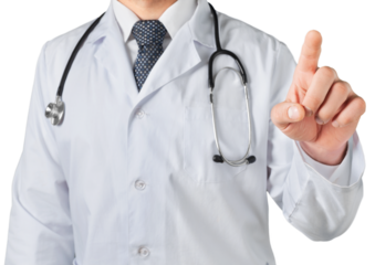 Doctor Pressing an Imaginary Button