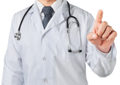 Doctor Pressing an Imaginary Button
