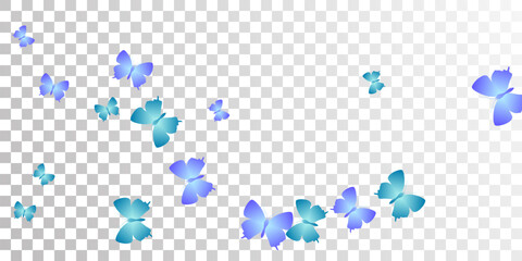 Romantic blue butterflies abstract vector wallpaper. Summer pretty moths. Wild butterflies abstract children illustration. Sensitive wings insects patten. Nature beings.