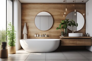 Modern classic bathtub interior design