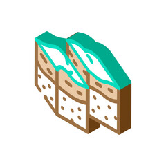 extension earthquake disaster isometric icon vector illustration