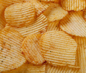 Lots of potato chips, texture