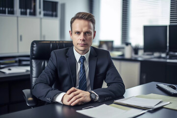 businessman in office
