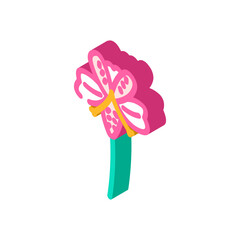 alstroemeria blossom spring isometric icon vector illustration