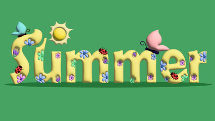 Summer background text