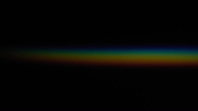 Real rainbow light leaks on the lens of a camera